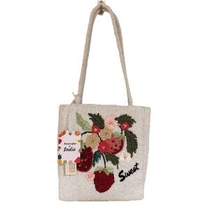 New Release Handcrafted in India Strawberry Sweet Embroidered Beaded Bag Viral